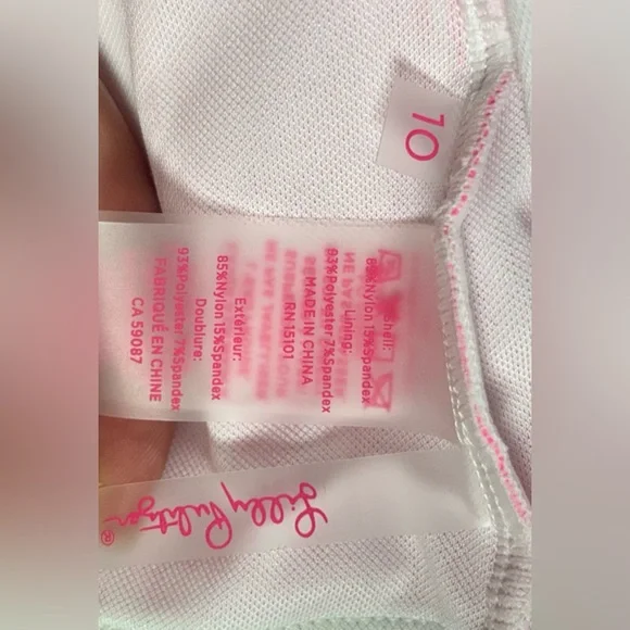 Lilly Pulitzer Delphie Seersucker Ruffled One-Piece Swimsuit Roxie Pink Size 10 - Picture 4 of 5